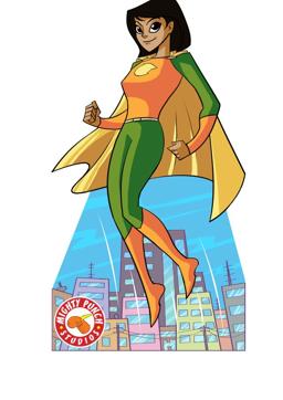 Ms Shabash gets her superpowers from a magical mango tree. (Mighty Punch Studios) Ms Shabash gets her superpowers from a magical mango tree. (Mighty Punch Studios)