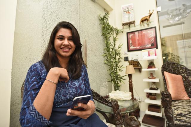 Saru Arora suffered from acne for 12 years, cringing every time someone offered a new home remedy. She finally consulted a dermatologist last year and found it was caused by a hormonal imbalance that is now being treated. (Burhaan Kinu / HT Photo)