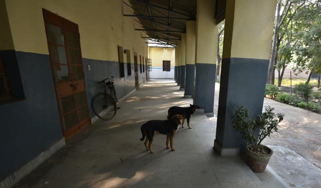 The complex has 70 rooms with a capacity to house over 1,500 inmates, and also an impressive superintendent’s office. (Raj K Raj/HT PHOTO) The complex has 70 rooms with a capacity to house over 1,500 inmates, and also an impressive superintendent’s office. (Raj K Raj/HT PHOTO)