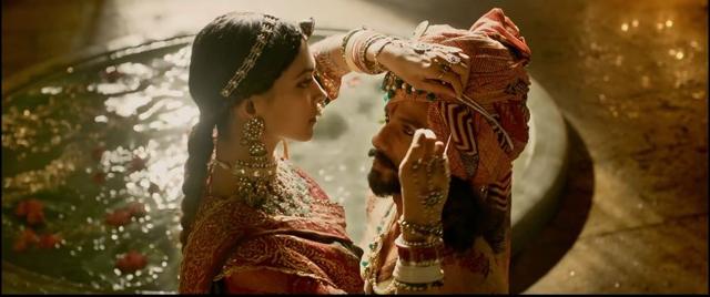 Shahid Kapoor and Deepika Padukone in a still from Padmavati trailer.