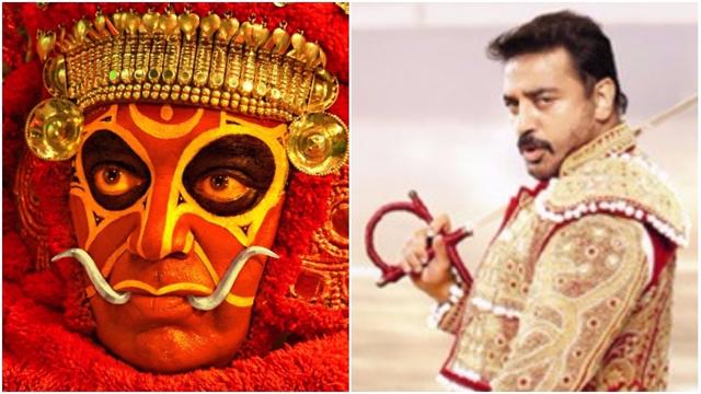 Kamal Haasan in Uttama Villain(left) and Manmadhan Ambu(right). Kamal Haasan in Uttama Villain(left) and Manmadhan Ambu(right).