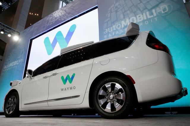 File photo of Waymo unveiling a self-driving Chrysler Pacifica minivan during the North American International Auto Show in Detroit, Michigan, on January 8, 2017. (Reuters)