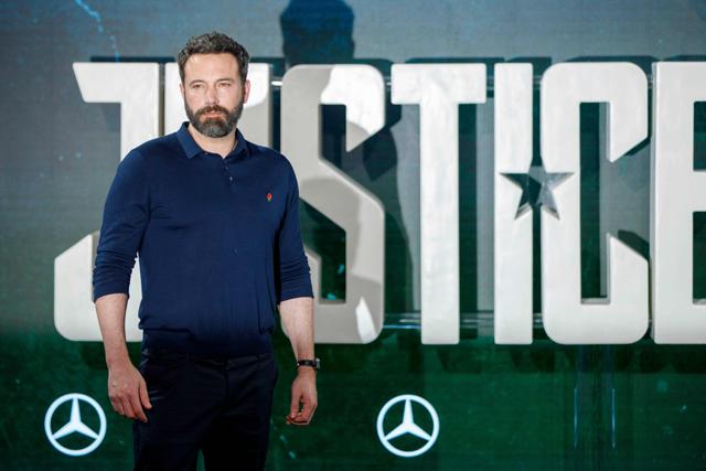 Ben Affleck poses at a photocall for the film Justice League in central London. (AFP) Ben Affleck poses at a photocall for the film Justice League in central London. (AFP)