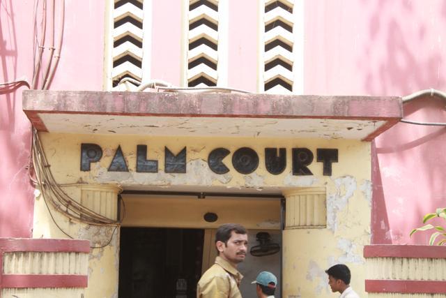 The art deco theme extends to the lettering that spells out the name of this structure in Churchgate, built in 1936. (@bombaytypeproject)
