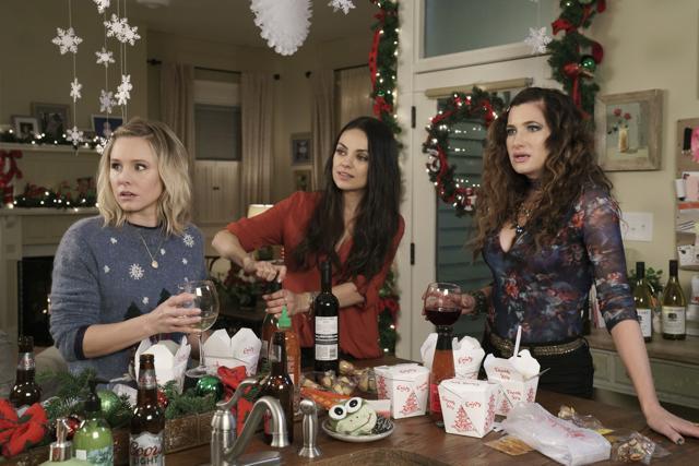This image released by STX Entertainment shows Kristen Bell, from left, Mila Kunis, and Kathryn Hahn in the film, A Bad Moms Christmas. (AP) This image released by STX Entertainment shows Kristen Bell, from left, Mila Kunis, and Kathryn Hahn in the film, A Bad Moms Christmas. (AP)