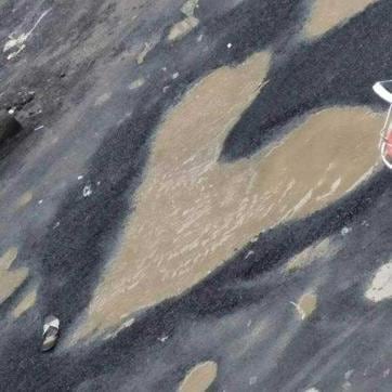 One of the memes doing the rounds on social media shows a pothole in the shape of a heart accompanied with a caption, Vikas has fallen in love. (WhatsApp) One of the memes doing the rounds on social media shows a pothole in the shape of a heart accompanied with a caption, Vikas has fallen in love. (WhatsApp)