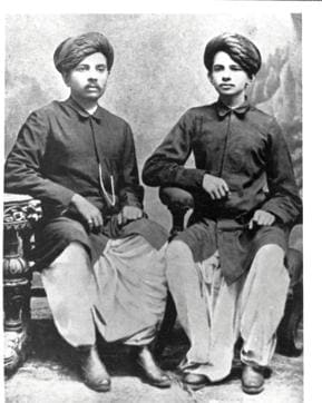 Gandhi (right) with his elder brother Laxmidas (1886). (Alamy) Gandhi (right) with his elder brother Laxmidas (1886). (Alamy)