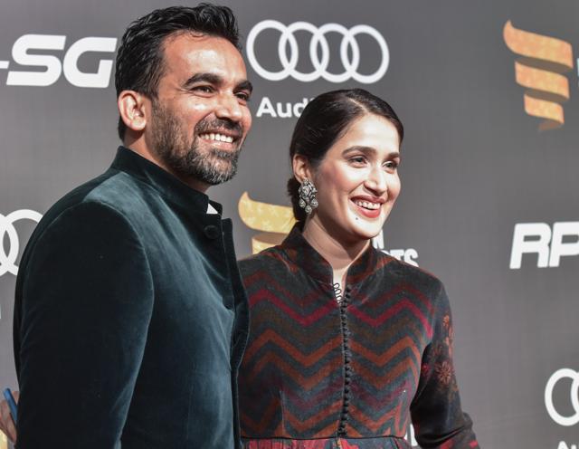 Cricketer Zaheer Khan and Bollywood actress Sagarika Ghatge. (Kunal Patil/HT Photo) Cricketer Zaheer Khan and Bollywood actress Sagarika Ghatge. (Kunal Patil/HT Photo)