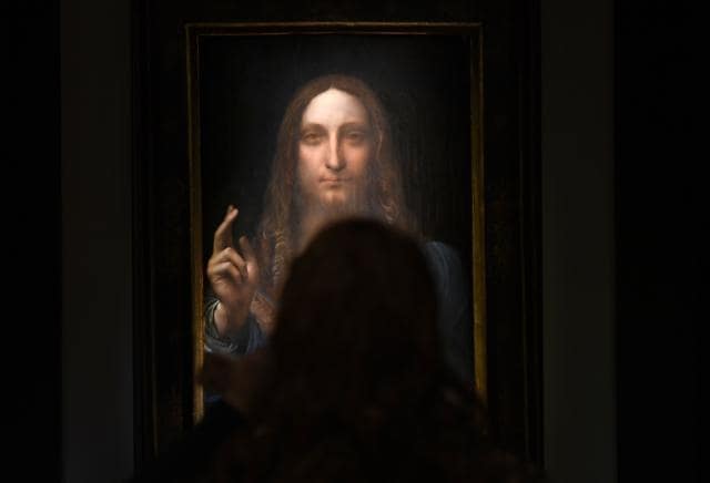Leonardo da Vinci’s Salvator Mundi on display at Christie's New York. (AFP Photo/Timothy A Clary) Leonardo da Vinci’s Salvator Mundi on display at Christie's New York. (AFP Photo/Timothy A Clary)
