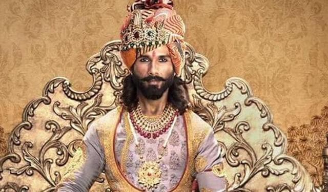 Shahid Kapoor in a poster of Padmavati. Shahid Kapoor in a poster of Padmavati.