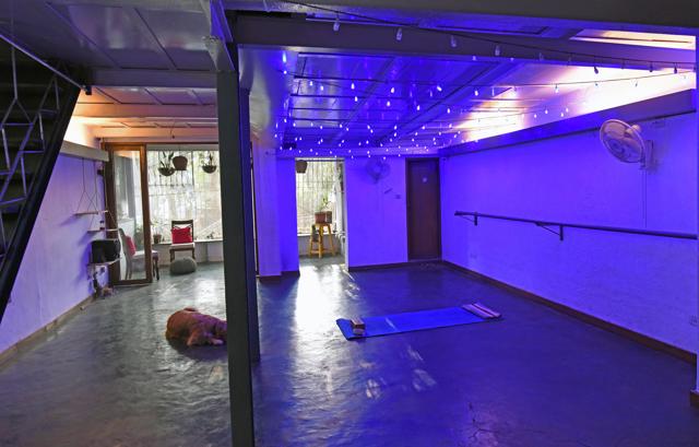 Though Yoga101 is primarily a yoga studio, it also hosts cultural, music and storytelling events. It also doubles as a co-working space. (Satyabrata Tripathy/HT Photo)