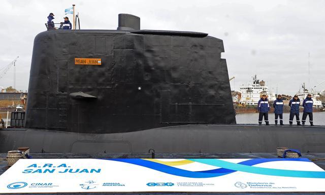 The ARA San Juan submarine being delivered to the Argentine Navy after repair work at the Argentine Naval Industrial Complex (CINAR) in Buenos Aires. (Telam via AFP File Photo) The ARA San Juan submarine being delivered to the Argentine Navy after repair work at the Argentine Naval Industrial Complex (CINAR) in Buenos Aires. (Telam via AFP File Photo)