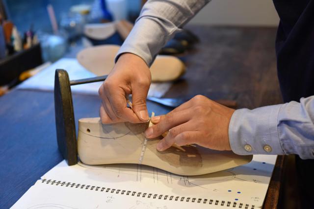 When making bespoke shoes by hand, the challenge is to get close to perfection by bringing together these two imperfect but magic elements. (AFP) When making bespoke shoes by hand, the challenge is to get close to perfection by bringing together these two imperfect but magic elements. (AFP)