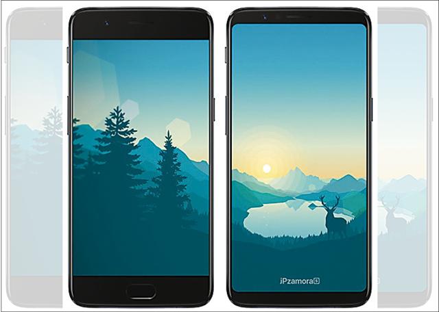 The One Plus 5 (left) was replaced by One Plus 5T