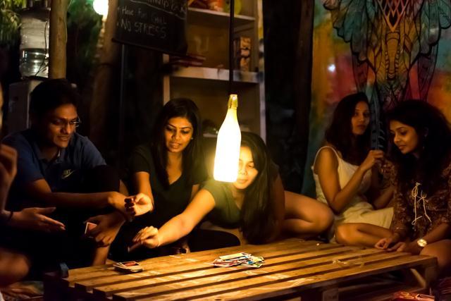The Moonstone Hammock organisers arrange for a makeshift café with food, board games and live music, to help travellers intermingle. The Moonstone Hammock organisers arrange for a makeshift café with food, board games and live music, to help travellers intermingle.