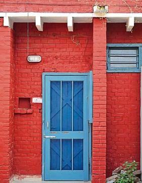 Battened door with cross braces (Sikander Singh/HT) Battened door with cross braces (Sikander Singh/HT)