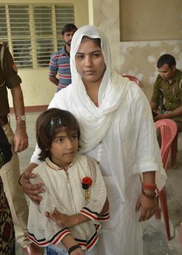 Reena Bhati is up against Mohini Sharma, wife of former MLA Amarpal Sharma, who is in jail for allegedly conspiring to murder Gajendra Bhati. (Sakib Ali/HT File Photo)