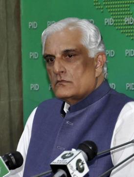 File photo of Pakistan law minister Zahid Hamid at a news conference in Islamabad. (AFP) File photo of Pakistan law minister Zahid Hamid at a news conference in Islamabad. (AFP)