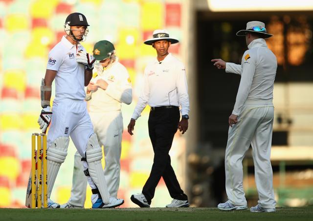 James Anderson was on the receiving end of a verbal barrage from Michael Clarke during the 2013-14 Ashes contest in Brisbane. (Getty Images) James Anderson was on the receiving end of a verbal barrage from Michael Clarke during the 2013-14 Ashes contest in Brisbane. (Getty Images)