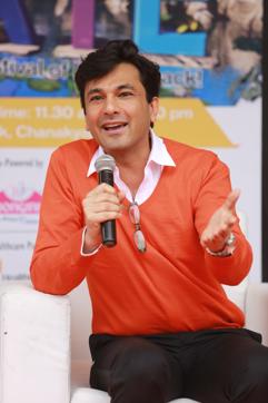 Celebrity chef Vikas Khanna at the Demo Zone. (AMAL KS/HT PHOTO)