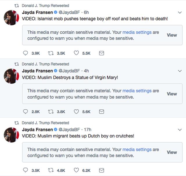 A screenshot from Donald Trump's Twitter account. (AP) A screenshot from Donald Trump's Twitter account. (AP)