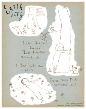 A page from the work-in-progress book, Earth Song. A page from the work-in-progress book, Earth Song.