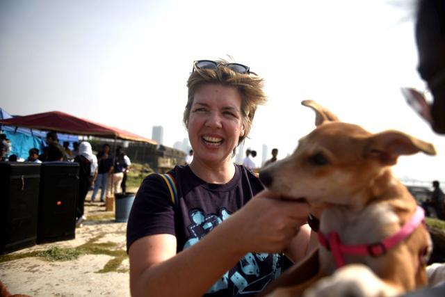 ‘Scrappy News started with the idea of showing parents that their kids were fearless, full of creativity and could break down complex issues to come up with their own solutions. Then we realised that we needed to take this out to the world,' says Lisa Heydlauff, the British-American founder of the NGO Going To School. (Satish Bate / HT Photo)