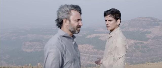 Neeraj and Vijay in a still from the trailer.