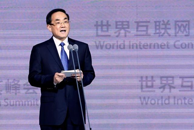 China's Minister of the Cyberspace Administration Xu Lin attends the opening ceremony of the fourth World Internet Conference in Wuzhen, Zhejiang province, China, December 3, 2017. (REUTERS) China's Minister of the Cyberspace Administration Xu Lin attends the opening ceremony of the fourth World Internet Conference in Wuzhen, Zhejiang province, China, December 3, 2017. (REUTERS)