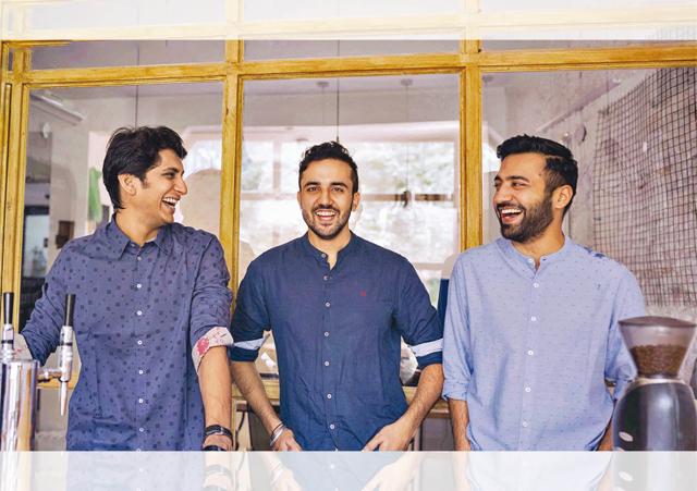 (From left) Arman Sood, Ajai Thandi and Ashwajeet Singh founded Sleepy Owl Coffee, known for its cold brews (From left) Arman Sood, Ajai Thandi and Ashwajeet Singh founded Sleepy Owl Coffee, known for its cold brews