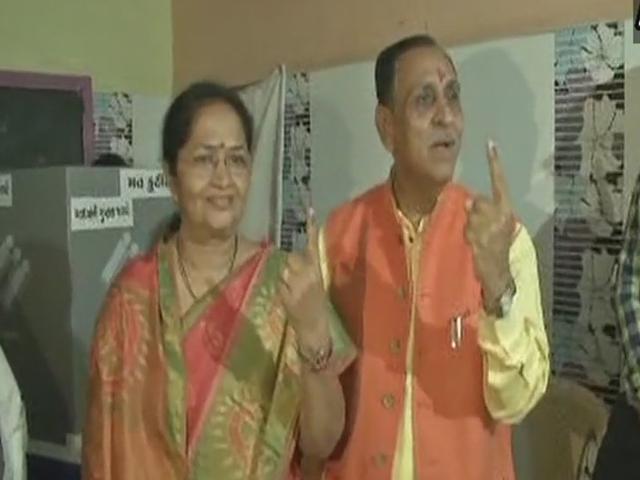 Gujarat chief minister Vijay Rupani was among the early voters in his constituency. (ANI) Gujarat chief minister Vijay Rupani was among the early voters in his constituency. (ANI)