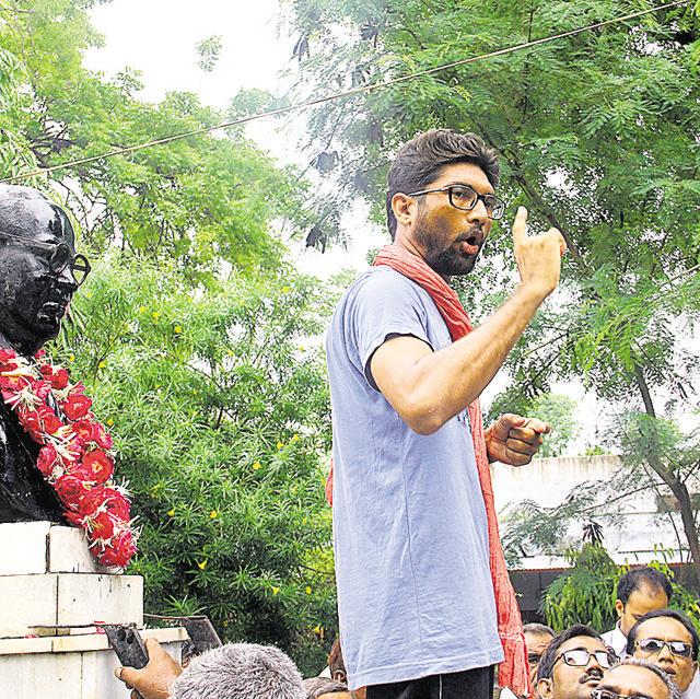 Thirty-six-year-old Jignesh Mevani, a lawyer-turned-Dalit activist, has become a rallying force for his community since the flogging of four Dalits in Saurashtra’s Una town last year. (Siddharaj Solanki/Hindustan Times)