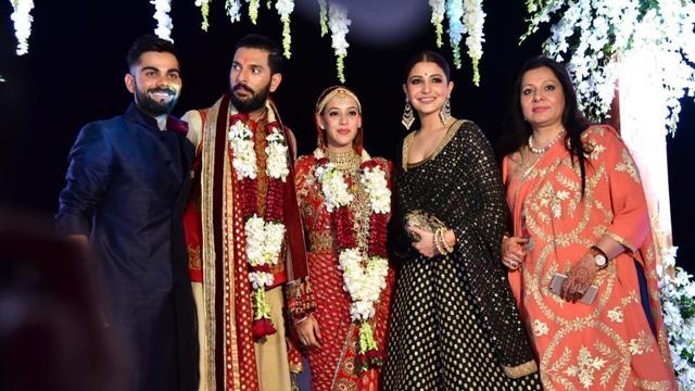 Virat and Anushka at Yuvraj Singh and Hazel Keech’s wedding. Virat and Anushka at Yuvraj Singh and Hazel Keech’s wedding.