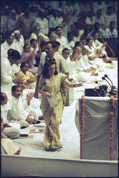 Sonia Gandhi at a AICC special session in May 1999. (Manish Swarup/HT Archive) Sonia Gandhi at a AICC special session in May 1999. (Manish Swarup/HT Archive)