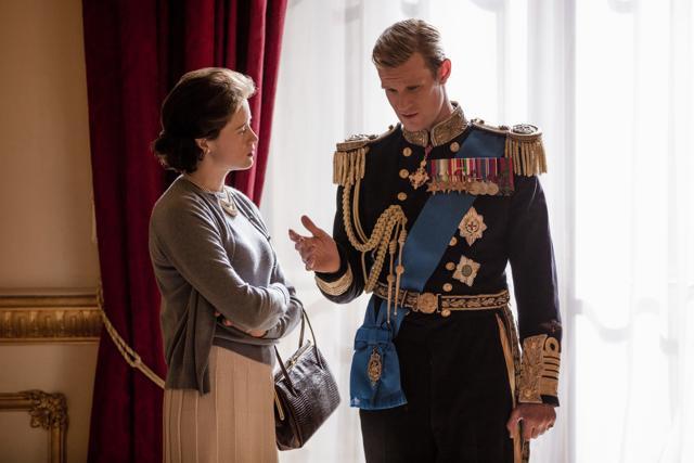 In this image released by Netflix, Claire Foy, left, and Matt Smith in a scene from The Crown. (AP) In this image released by Netflix, Claire Foy, left, and Matt Smith in a scene from The Crown. (AP)