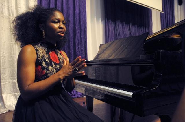 A live performance of an aria from an Italian opera, sung by a professional soprano, isn't a common sound in Nigeria's bustling commercial and entertainment capital. (AFP) A live performance of an aria from an Italian opera, sung by a professional soprano, isn't a common sound in Nigeria's bustling commercial and entertainment capital. (AFP)