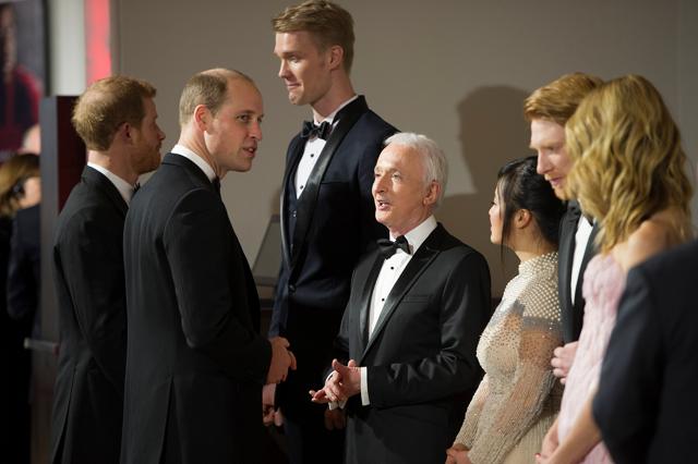 Prince William, Duke of Cambridge and Prince Harry attend the European Premiere of Star Wars: The Last Jedi, at the Royal Albert Hall in London. (REUTERS) Prince William, Duke of Cambridge and Prince Harry attend the European Premiere of Star Wars: The Last Jedi, at the Royal Albert Hall in London. (REUTERS)