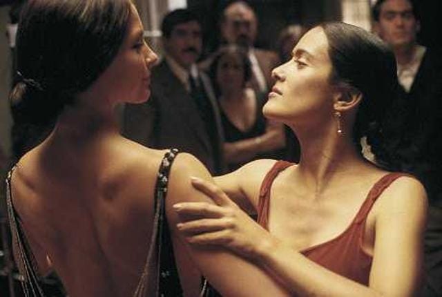 Salma Hayek and Ashley Judd in Frida. Salma Hayek and Ashley Judd in Frida.