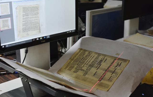 Rare documents are being preserved using high-end scanners from Germany which can digitise about 50,000 pages each day. (Vipin Kumar/HT PHOTO) Rare documents are being preserved using high-end scanners from Germany which can digitise about 50,000 pages each day. (Vipin Kumar/HT PHOTO)