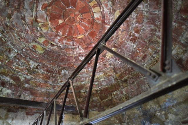 Centra Dome (inside): It is a double dome structure and the water seepage is so heavy that the moisture has now started reaching the inner dome from the outer structure. (Sanchit Khanna/HT PHOTO) Centra Dome (inside): It is a double dome structure and the water seepage is so heavy that the moisture has now started reaching the inner dome from the outer structure. (Sanchit Khanna/HT PHOTO)