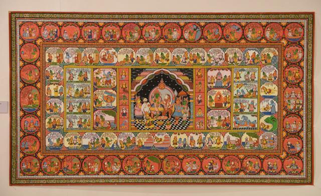 The Ramayana Patachitra of Odisha. The Ramayana tradition has in expressed through various art forms in the exhibition. (Arvind Yadav/HT PHOTO) The Ramayana Patachitra of Odisha. The Ramayana tradition has in expressed through various art forms in the exhibition. (Arvind Yadav/HT PHOTO)