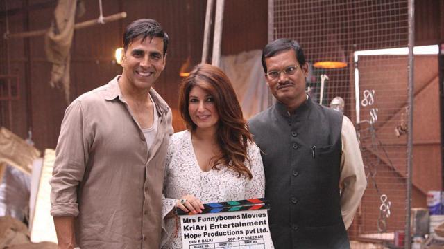 Akshay Kumar and Twinkle Khanna with Arunachalam Muruganantham.