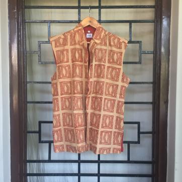 Keeping Mumbai’s weather in mind, the shirts are breezy, use organic cotton and handloom fabric. The pattern on the waistcoat has been inspired by motifs seen on a building on Mohammad Ali Road. (Pankaj R Anand)