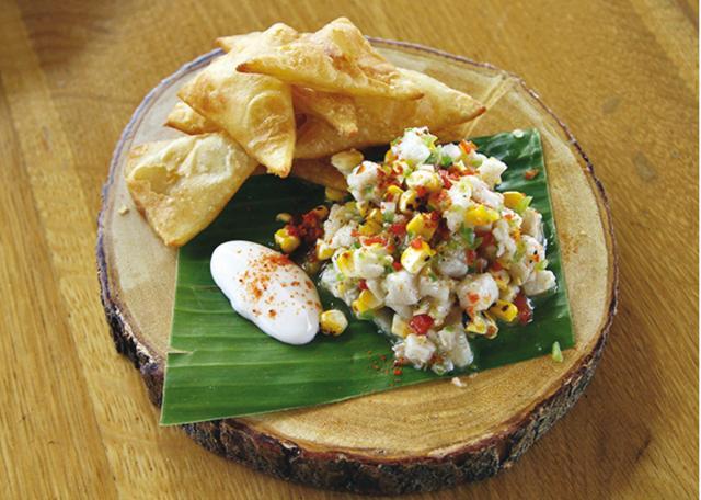 Ceviche, a popular seafood dish, is served at Antares