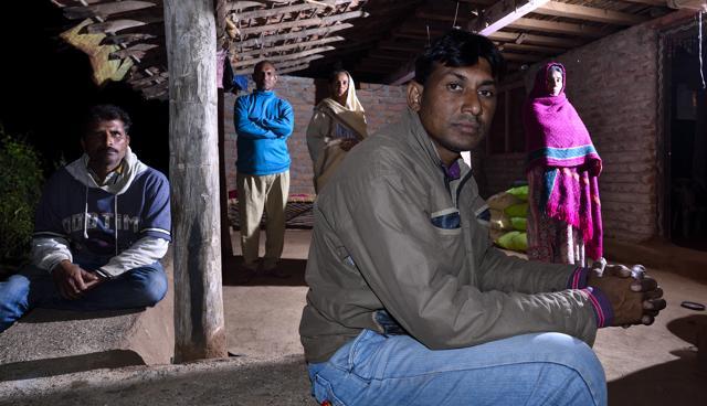Suresh Vasava says his family lost 20 acres to the Ukai dam. He is still fighting for land rights in the village where they were resettled. (Anshuman Poyrekar / HT Photo)