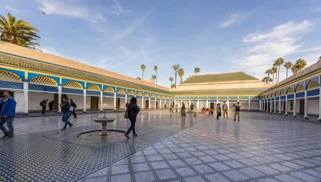 Inside the beautiful Bahia palace with the fountain in Marrakesh. (Shutterstock) Inside the beautiful Bahia palace with the fountain in Marrakesh. (Shutterstock)