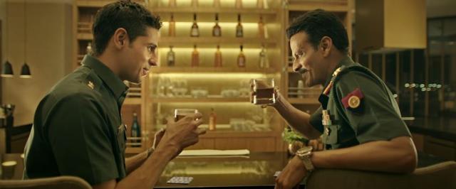 Sidharth Malhotra and Manoj Bajpai in a still from the film.