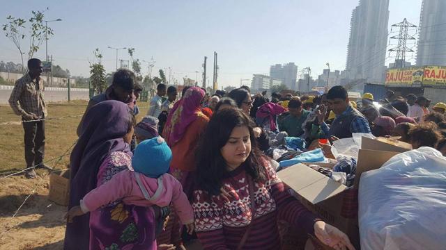 Volunteers of the club organised a donation drive in Gurgaon recently. Volunteers of the club organised a donation drive in Gurgaon recently.