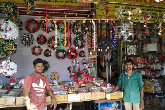 ‘Orlem is cute and completely different from Kutch, in Gujarat, where I am from,’ says Jayesh Patel, seen here with colleague Ganpat (left) at Fantasy Collection and Bookstore in Orlem, Malad. (Prakruti Maniar / HT) ‘Orlem is cute and completely different from Kutch, in Gujarat, where I am from,’ says Jayesh Patel, seen here with colleague Ganpat (left) at Fantasy Collection and Bookstore in Orlem, Malad. (Prakruti Maniar / HT)