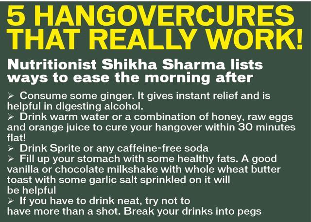 Here are some good hangover cures for the party season Here are some good hangover cures for the party season